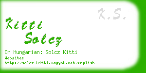 kitti solcz business card